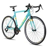 HILAND 700C Road Bike for Adults, Racing Bicycle for Men Women, Green, L