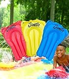 JAMBO 3 Pack Inflatable Body Boards for Water Slides, Boogie Boards for Pool, Lake & Slip Slides, Lightweight Floating Water Toys for Kids & Adults