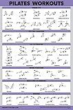 QuickFit Pilates Workout Poster - Pilates Mat Work Exercises (Laminated, 18" x 24"), Study Room