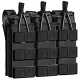 ELVO Tactical Molle Mag Pouch, Open-Top Triple 5.56 7.62 Magazine Pouch