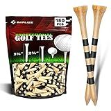 SAPLIZE 150pcs Bamboo Golf Tees, Stable and Reliable Golf Tees, 3 1/4''