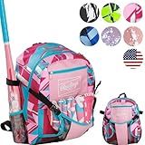 Rawlings | REMIX Backpack Equipment Bag | T-Ball & Youth Baseball / Softball | Pink