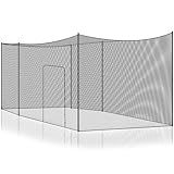 Syhood Baseball Batting Cage Net Heavy Duty Cricket Golf Softball Hitting Practice Net Portable Pitching Cage, Training Sports Barrier Screen for Backyard Outdoor(20 x 8 x 8 ft)