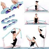 Meishen Stretching Straps Hamstring Stretcher Device Elastic Exercise Band Yoga mat Carrying Straps Leg Exercise Equipment Stretching Strap with Loops for Flexibility Stretch Strap 11 Loops