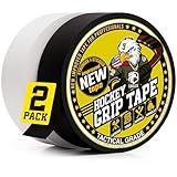 Hockey Tape Multipurpose Cloth Tape Roll for Lacrosse Baseball & Softball Bats, Rackets, Pullup Bars, Gardening Tools, Easy Tear Over Grip - Multi Sport Handle Tape - Sports Gift (Black & White)