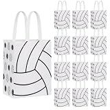 12 Pieces Volleyball Gift Bag Vertical Style Small Non-Woven Volleyball Bag