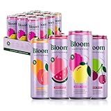 Bloom Nutrition Sparkling Energy Drink, Variety, 180mg Caffeine 12oz 12 Pack