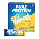 Pure Protein Pure Protein Bars, Lemon Cake, 20g Protein, Gluten Free, 12 Ct | 3g Sugar, 200 Calories, Low Sugar* High Protein Snack