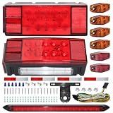 LED Boat Trailer Lights Submersible Trailer Light Kit Waterproof Tail Light