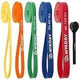 WIKDAY Resistance Bands, Pull Up Bands, Workout Bands for Exercise, Thick Heavy Resistance Band Set with Door Anchor, Elastic Bands for Body Stretching, Training at Home/Gym for Men & Women
