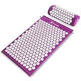 ProsourceFit Acupressure Mat and Pillow Set for Back/Neck Pain Relief and Muscle Relaxation, Purple