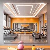 Antok Home Gym Mirror 48"x24" 2PCS, Large Full Length Wall Mounted Mirrors, Frameless Tempered Glass Full Body Mirror for Gym Yoga Dance Studio Garage Bedroom & Bathroom