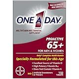 One A Day Proactive 65+, Mens & Womens Multivitamin, Supplement with Vitamin A, C, D, and Zinc to Support Bone Health & Cell Health, Calcium, Folic Acid, Tablet 150 Count