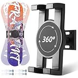 YIBEICO 1pc Skateboard Decks Wall Mount 360° Rotating Skateboard Wall Hanger, Extending & Floating Display Skateboard Wall Holder Grab & Go Storage Rack,Universal Skate Wall Mount Horizontal Any Angle