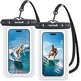 Lamicall Waterproof Phone Pouch Case - [2 Pack][Easy Lock & Heavy Duty] IPX8 Water Proof Cell Phone Dry Bag for Beach, Protector for iPhone 17 16 15 14 13 12 11 Pro Max Plus Air, Galaxy S25 S24, 4-7"
