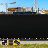 SHADESPEARE 8' x 50' Black Fence Privacy Screen,with Bindings & Grommets,Heavy Duty for Gardens,Backyard,Patio,Tennis Court,Pool,Construction Project, We Make Custom Sizes
