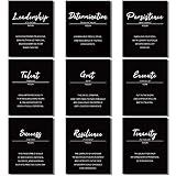 Outus 9 Inspirational Wall Art Prints for Classroom Office, 8x10, Unframed