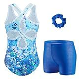 Zaclotre Leotards for Girls Hollow Back Gymnastics Outfits with Shorts