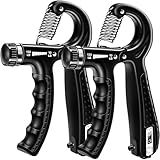 HiKeep Grip Strength Trainer (2 Pack), Forearm Strengthener, Hand Grip Gripper Strengthener, Hand Strengthening Devices, Forearm Exerciser, Finger Wrist Strengthener, Exercisers Squeezers for Strength