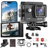 SJCAM SJ4000 4K30FPS 40MP WiFi Action Camera,3-Axis EIS Stabilization Snorkeling Sport Camera,170°FOV Wide Angle 30M Underwater Camera,5X Zoomfor Surfing cam and Skiing,Hiking,Adventure