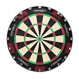 Target Darts TOR Dartboard, Steel Tip Dart Board | Competition Standard Steel Tip Dartboards with Fixing Kit, Modern Rotational Number Ring, Premium Madagascan Sisal, Stainless Steel Thin Wire System
