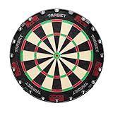 Target Darts TOR Dartboard, Steel Tip Dart Board | Competition Standard Steel Tip Dartboards with Fixing Kit, Modern Rotational Number Ring, Premium Madagascan Sisal, Stainless Steel Thin Wire System