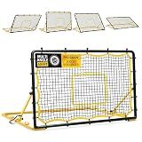 JOLORLY 4-Angle Soccer Rebounder Net, Portable Goal Rebound for Control, Passing, First Touch & Shooting Training, Heavy Duty Kick Back Trainer for Backyard Solo Practice (6x4 ft)