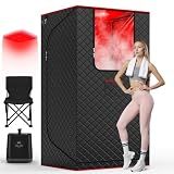 Manastin Portable Steam Infrared Sauna with Red Light