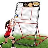 Volleyball Rebounder Net 4x7FT, Large Stability Base Training Equipment