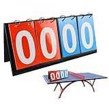 APORO Portable Table Top Scoreboard Flipper, Multi Sports Flip Scoreboard