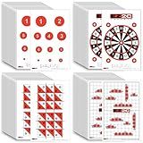 EZ2C Games Four Game Style Target Paper for Gun Shooting Range, USA Made Handgun, Rifle and Pistol, Made in USA (11x17 inch) (4 Style Bundle 40)