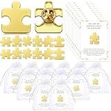 12 Sets Employee Appreciation Gift Bulk Puzzle Piece Lapel Pins Thank You Cards and Bags for Team Appreciation Building Recognition Soccer Baseball Team Gift for Employee Office Staff Coworkers