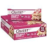 Quest Nutrition- High Protein, Low Carb, Gluten Free, Keto Friendly, 12 Count White Chocolate Raspberry