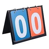 BESPORTBLE Score Flipper Basketball Score Keeper Table Top Scoreboard Portable 2-Digit Scoreboard for Sports Match Daily Use Outdoor Outside