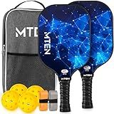 MTEN Pickleball Paddles Set of 2, USAPA Approved Fiberglass Surface Pickleball Set with 2 Pickleball Rackets, Pickle Ball Paddle Set ​for Beginners & Pros