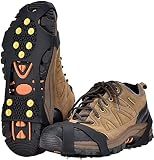 Aliglow Ice Snow Grips Over Shoe Boot Traction Cleats Spikes Crampons