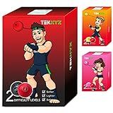 TEKXYZ Boxing Reflex Ball, 2 Difficulty Levels Boxing Ball with Headband, Perfect for Reaction, Agility, Punching Speed, Fight Skill and Hand Eye Coordination Training