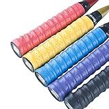 Senston New Rackets Grip Anti Slip Perforated Super Absorbent Tennis Overgrip Badminton Overgrip Pickleball Overgrip 5 Pack.