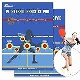 2Pcs Pickleball Practice Pads Dink Pad for Walls, Pickleball Training Poster, Pad for Pickleball Dink Train Indoor Rooms, Yard, Gym, Dink Master Exercise Rebounder Aids(Blue, 2pc)