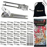 TseroFay Metal Silver Duckbill Clips for Women Pin Curl Roller Double Prong