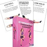 Puredrop Gymnastics Training Equipment Aid Cards: Great Training Drills for Solo Practice. Exercises and Workouts for at Home. Fun Activity for Kids, Youth Junior and Beginners Gymnasts Dance