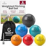 Plyo Soft Shell Weighted Ball Set 32, 21, 14, 7, 5, and 3.5oz-Pitching/Throwing Velocity Training for Baseball and Softball
