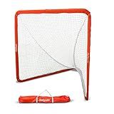 GoSports Regulation 6 ft x 6 ft Lacrosse Net with Steel Frame - The Only Truly Portable Lacrosse Goal, Backyard Setup in Minutes