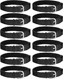 Hercicy Black Baseball Belt, 12 Pcs Softball Belt Bulk, Youth Size
