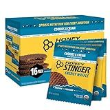Honey Stinger Organic Gluten Free Cookies & Cream Waffle | Energy Stroopwafel for Exercise, Endurance and Performance | Sports Nutrition for Home & Gym, Pre & During Workout | 16 Waffles, 16.96 Ounce