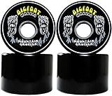 Bigfoot Longboard Wheels 80A Shr Mountain Cruisers, Black, 76mm