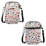 VAMSII Curling Inspired Gift Curling Life Crossbody Bag Curling Stone Lover Travel Bag Curling Stone Player Team Gift (Curling Life C)