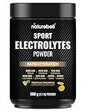 Sport Electrolytes Powder No Sugar, 500g (52 Servings) | Electrolyte Hydration Drink Mix with Sodium, Potassium, Magnesium, L-Glutamine, Beta Alanine, & Coconut Water – Tropical Pineapple Flavor