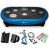 LifePro Rumblex Plus 4D Vibration Plate Exercise Machine - Triple Motor Oscillation, Linear, Pulsation + 3D/4D Motion Vibration Platform/Whole Body Vibration Machine for Weight Loss & Shaping. (Blue)