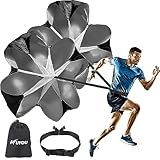 KUYOU Running Speed Training Speed Chute Resistance Parachute for Speed and Acceleration Training Fitness Explosive Power Training 56-Inch